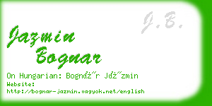 jazmin bognar business card